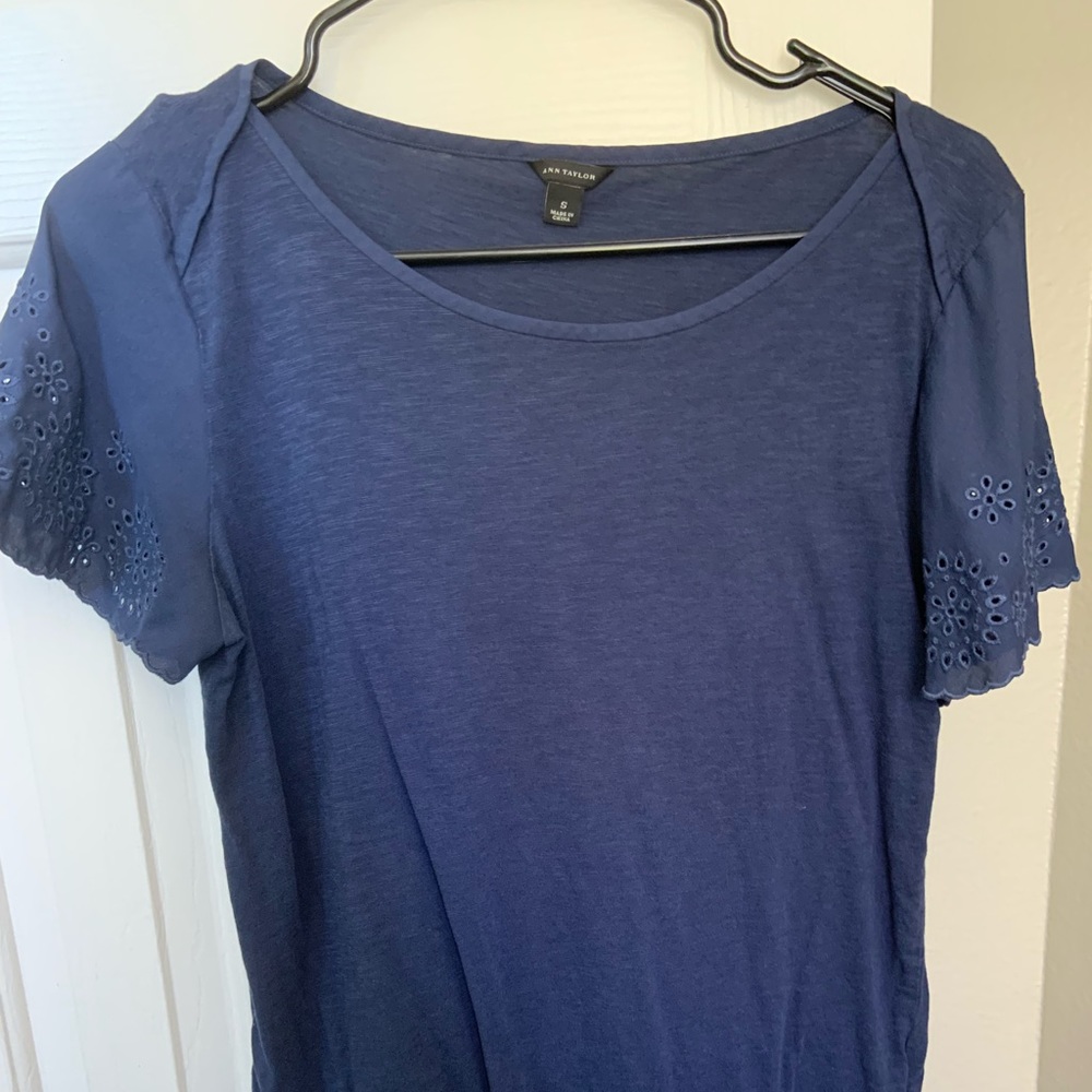 Small Navy Ann Taylor Shirt